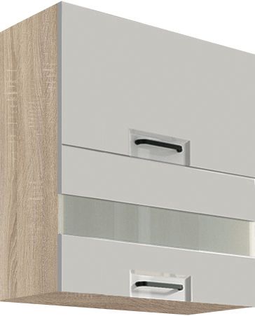 Viršutinė spintelė 60 cm vitrina Favorit Latte FL-40G