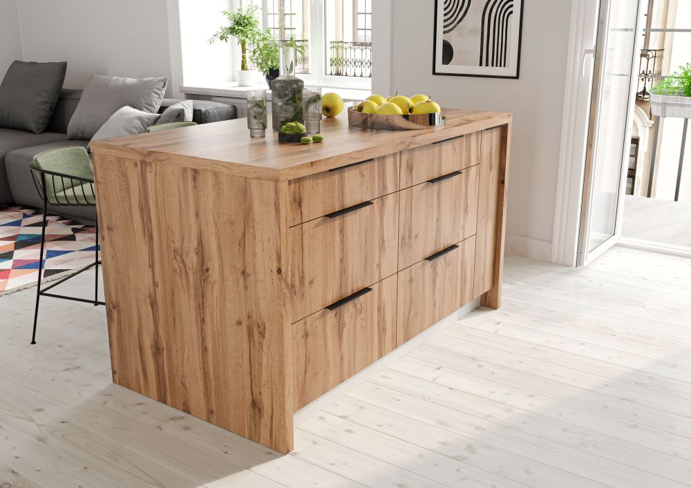 Tiesi virtuvės sala be spintelių 90-120-140 cm Stolkar