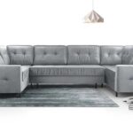 Akita U Gr3 kampinė sofa-lova su raukiniais