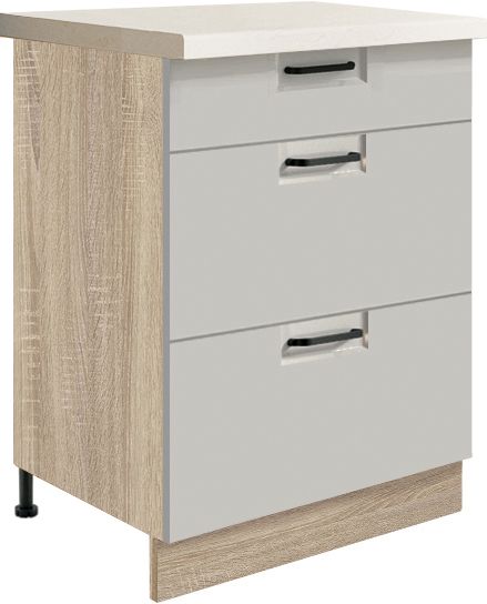 60 cm apatinė spintelė su stalčiais Favorit Latte FL-10D