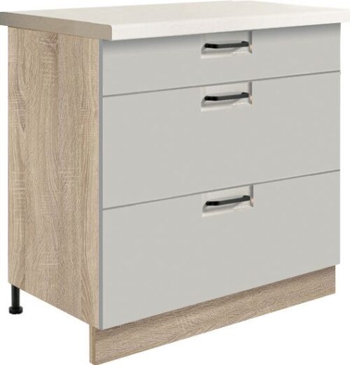 80 cm apatinė spintelė su stalčiais Favorit Latte FL-22D