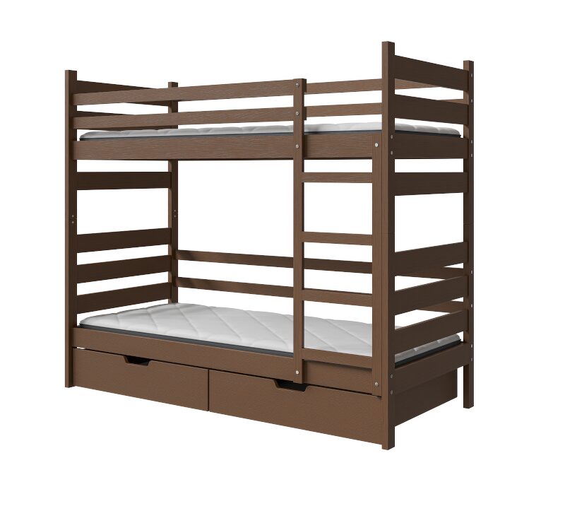 Lova „DAREK“ – riešutmedžio spalvos pušis