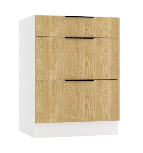 60 cm apatinė spintelė su stalčiais Sonja D60 S/3