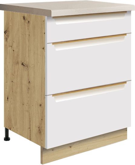 Apatinė spintelė su stalčiais 60 cm Glamour GLA-10D