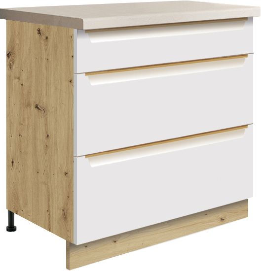 Apatinė spintelė su stalčiais 80 cm Glamour GLA-22D