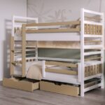 Dviaukštė lova su stalčiais MIROMIR 2 asmenims 90x200 cm