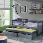 ANATOL II jaunimo išskleidžiama lova dviem asmenims su turėklu 90x190 cm