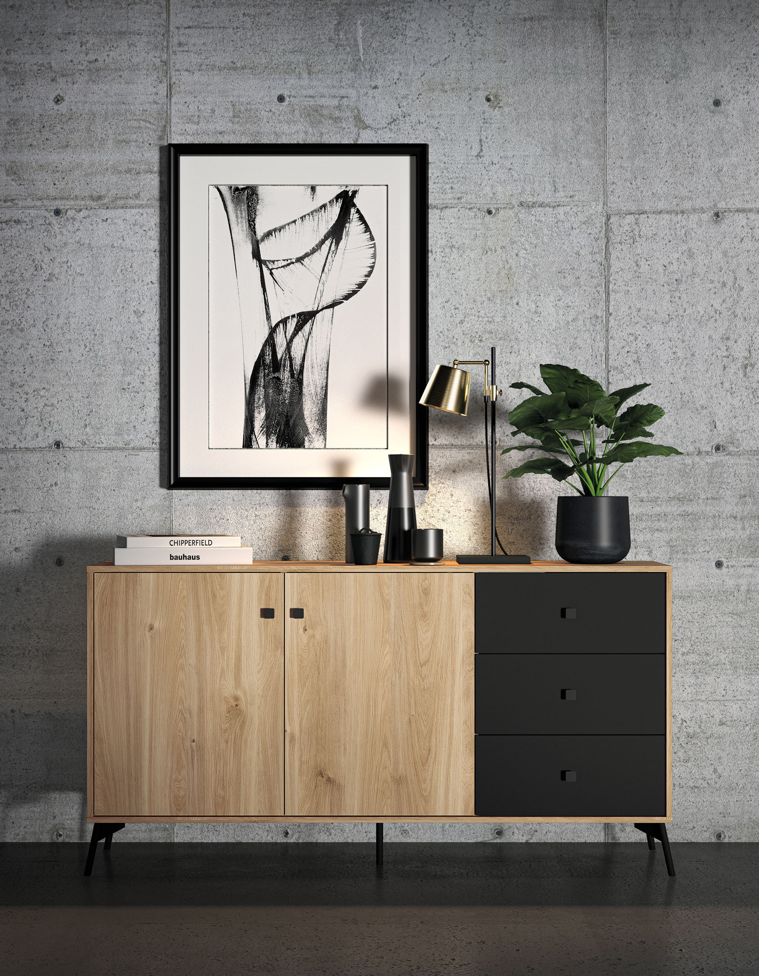 Agis 03 Castello ąžuolas/juoda - Vitrina - Paveikslėlis 8