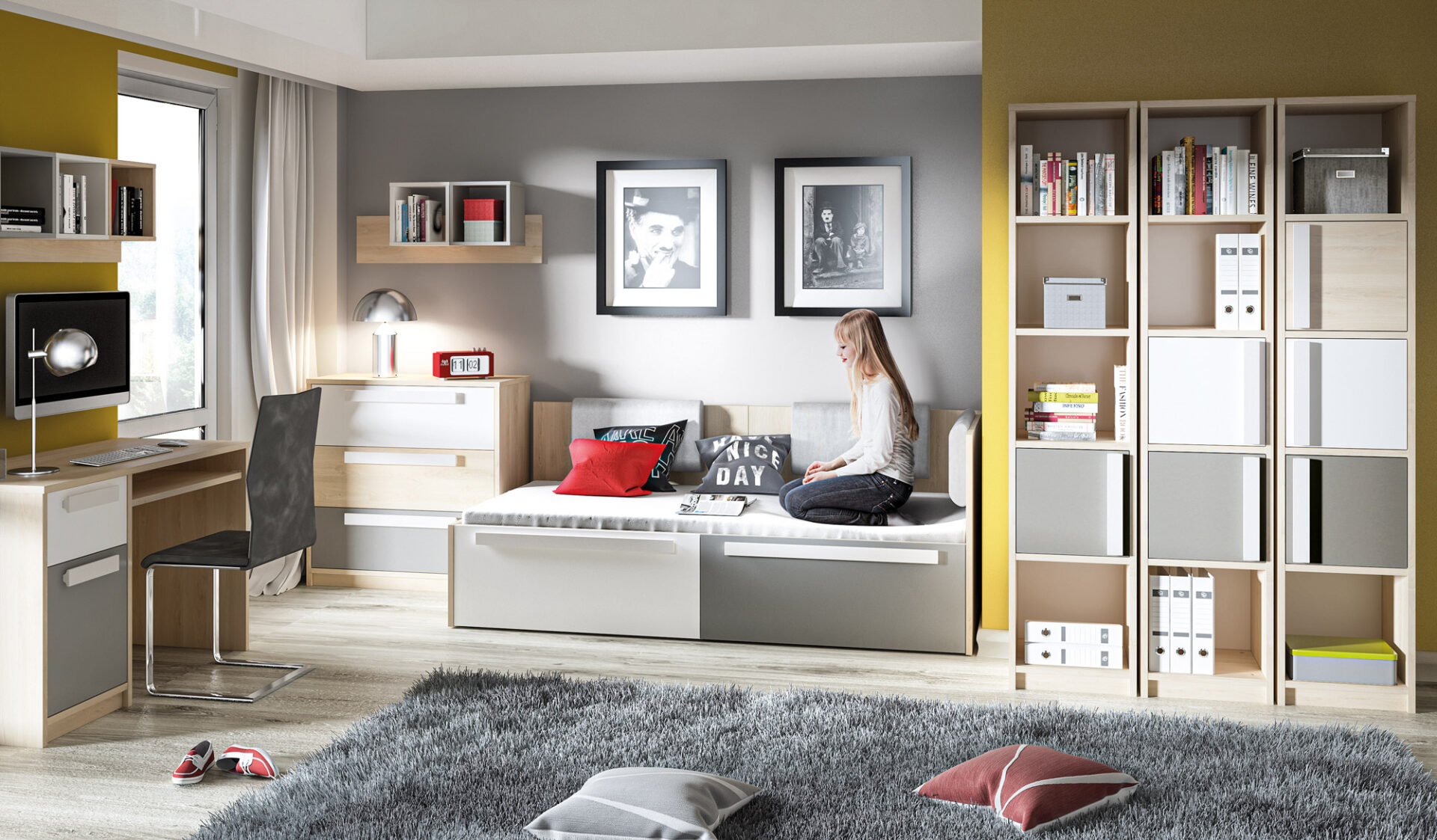 Drop 18/19 platinos pilkos spalvos įdėklas - lentyna