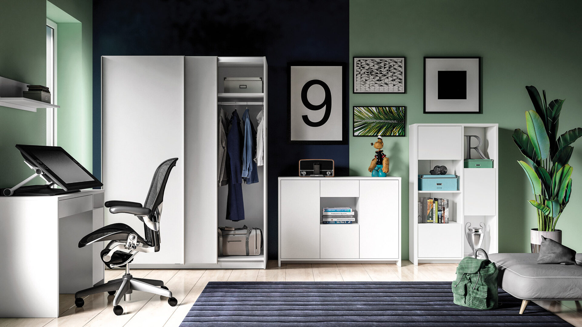 Kendo 02 - baltas - rašomasis stalas — изображение 11