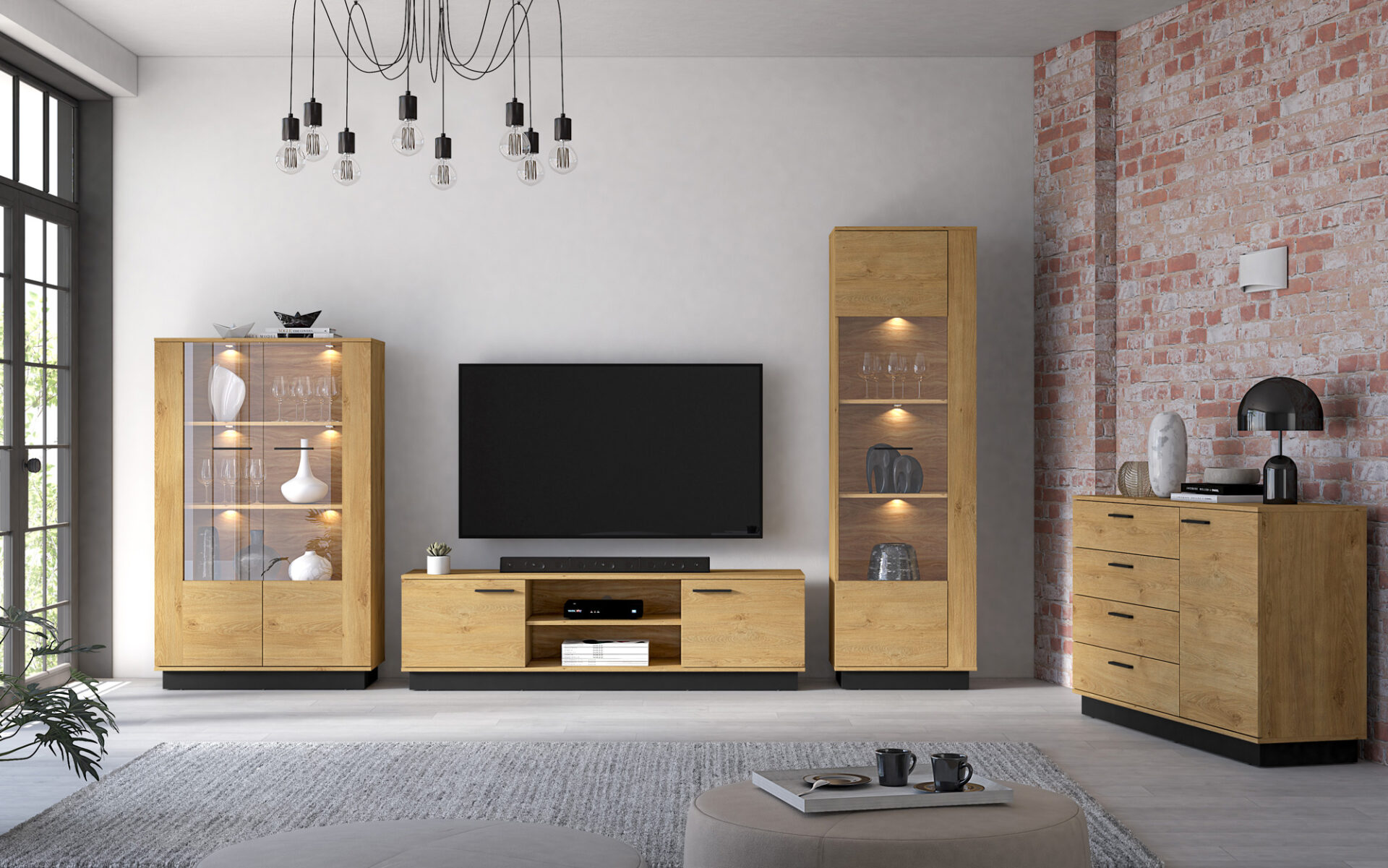 MODESTO 06 stilinga ąžuolo/juoda - RTV2D — изображение 9