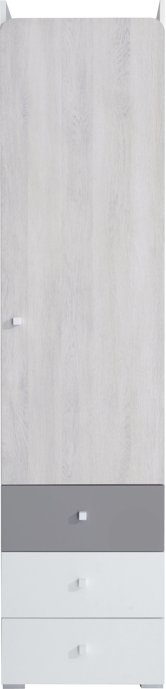 COMO sistema 4 balta prabanga + Wilton ąžuolas baltas + pilkas