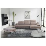 COMO kampinė sofa, odinė, 295x190