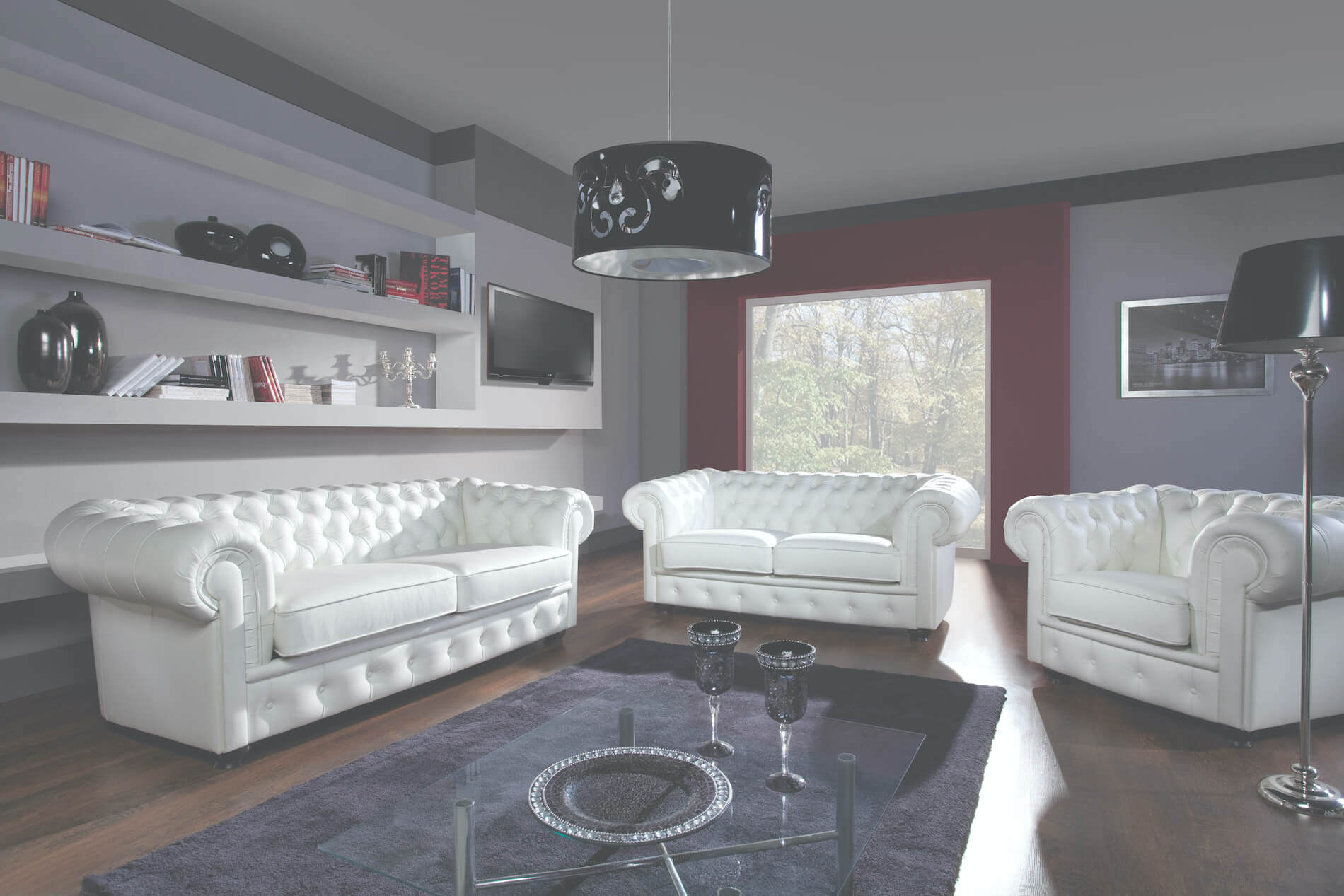 Česterfildo odinė sofa - Paveikslėlis 2