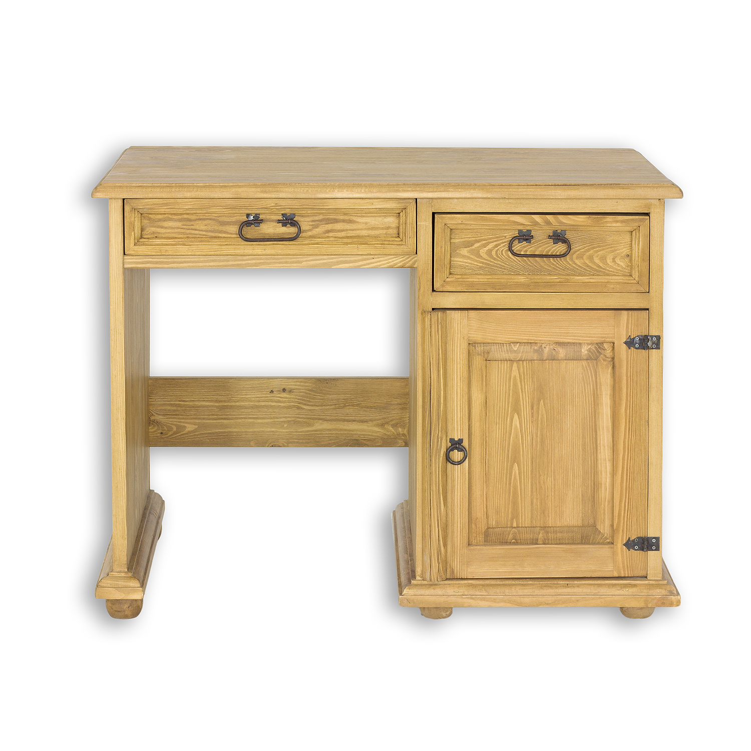 Pušinis rašomasis stalas RUSTIKAL BR701 antikvarinė balta pušis - Paveikslėlis 2