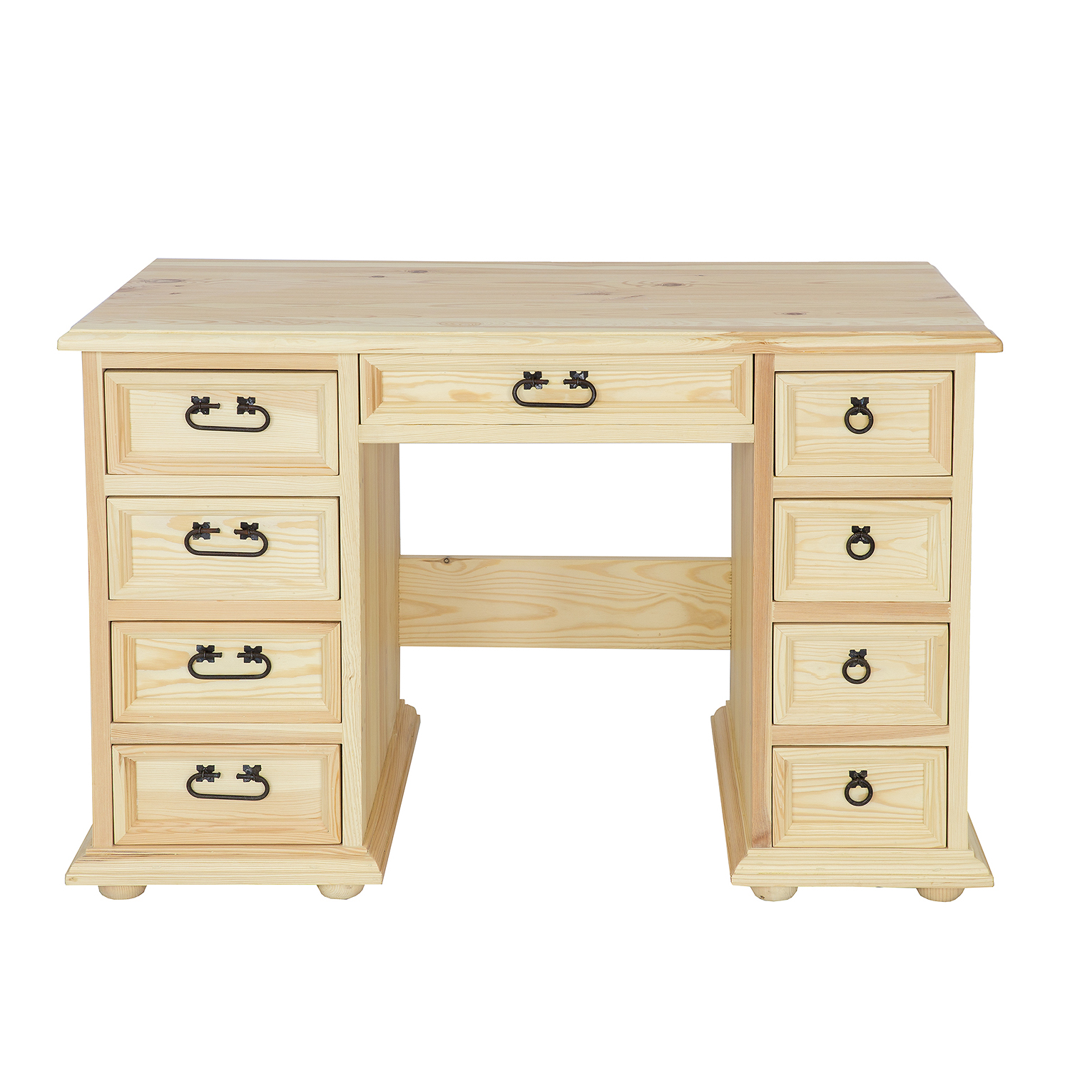 Pušinis rašomasis stalas RUSTIKAL BR703 antikvarinė balta pušis - Paveikslėlis 5