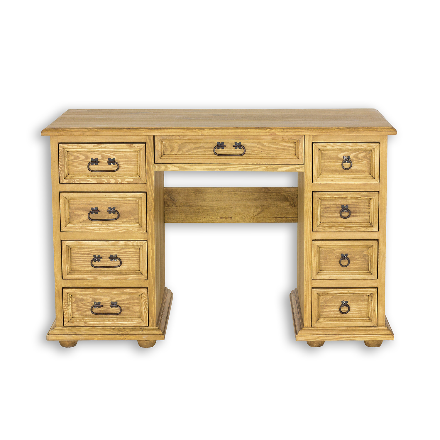 Pušinis rašomasis stalas RUSTIKAL BR703 antikvarinė balta pušis - Paveikslėlis 2