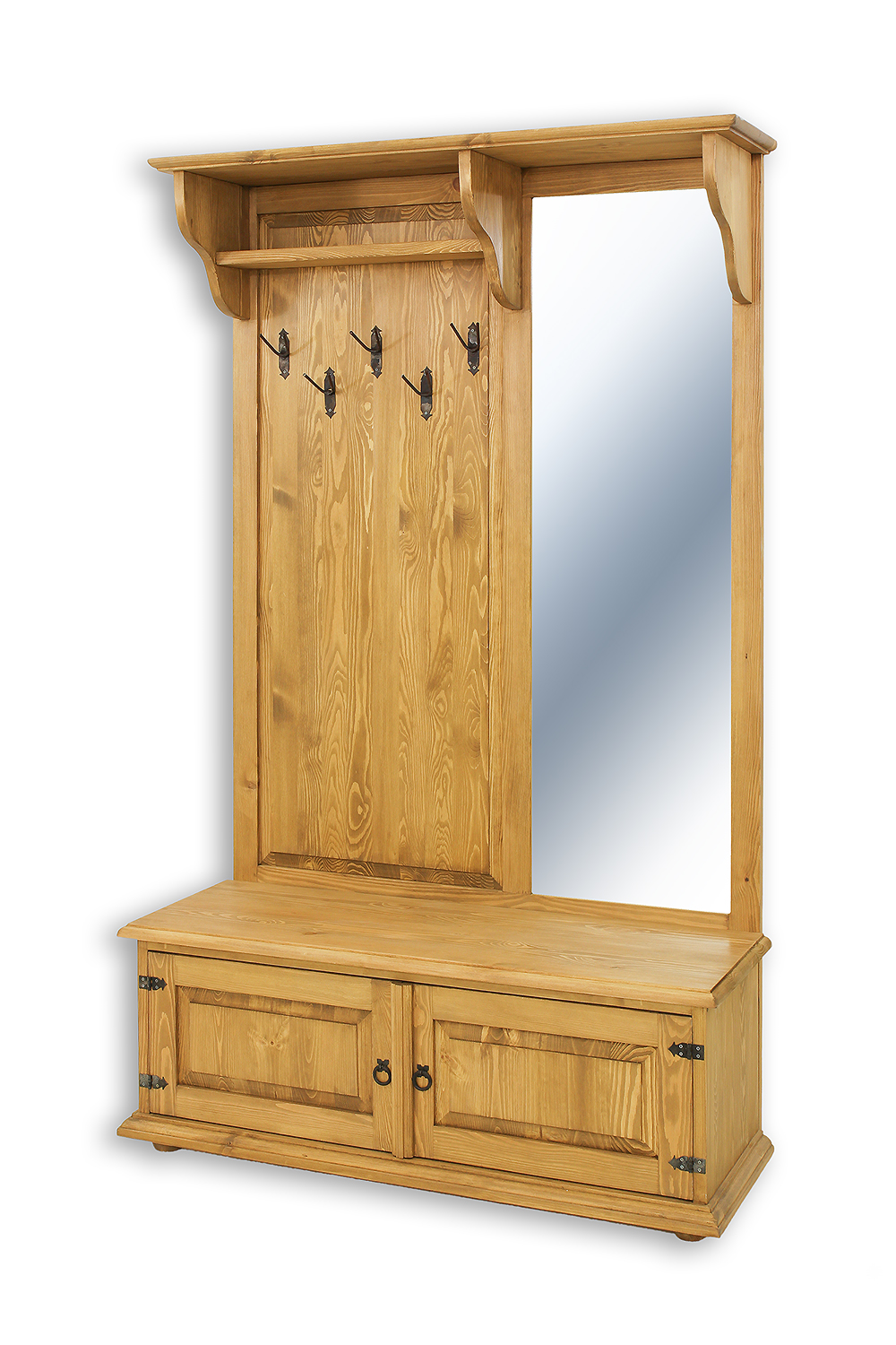 Pušinė spinta RUSTIKAL GR703 pušis balintas vaškas