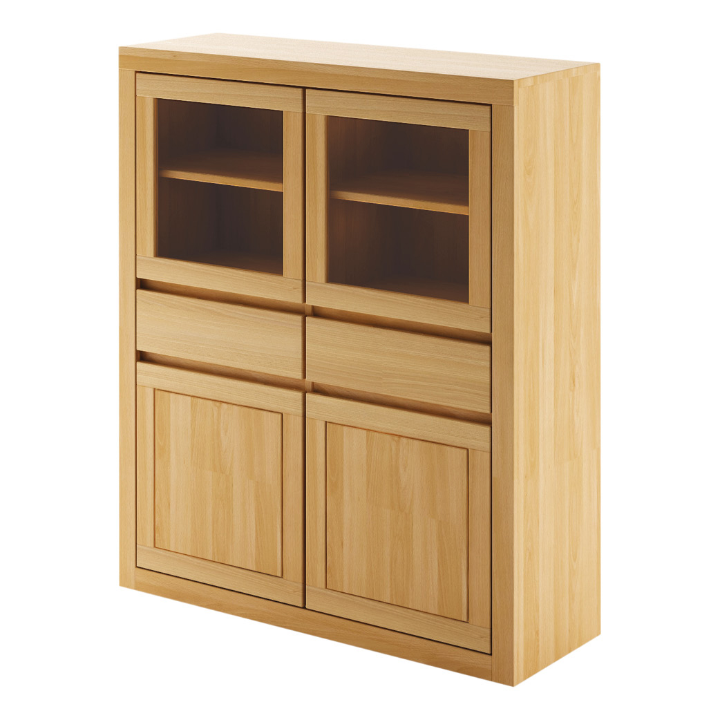 VIP KD305 ąžuolinė komoda, tamsaus ąžuolo spalvos