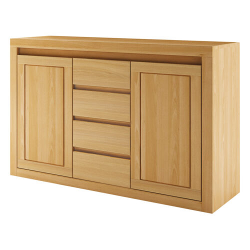 VIP KD309 ąžuolinė komoda, kakavos spalvos ąžuolas