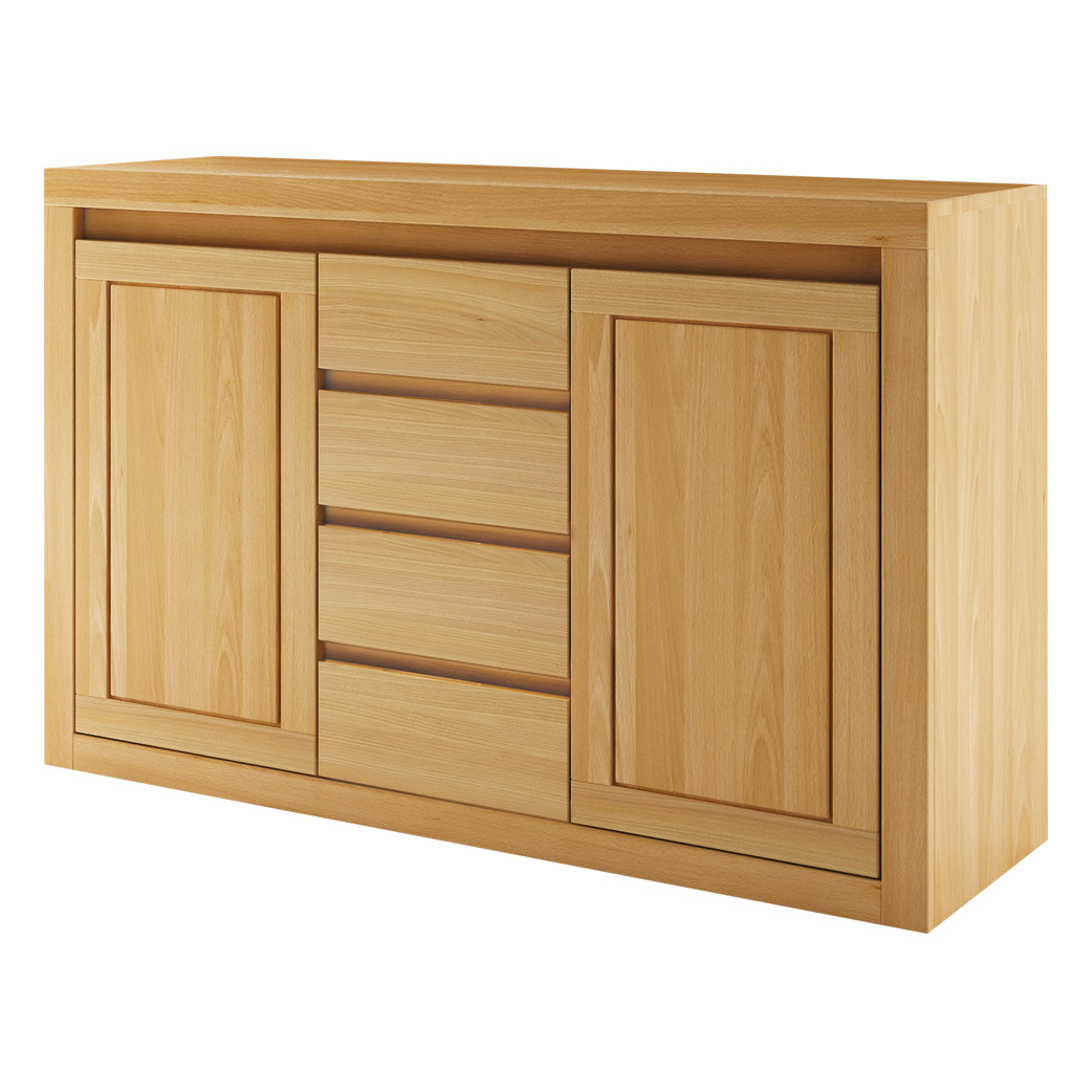 VIP KD309 ąžuolinė komoda, kakavos spalvos ąžuolas