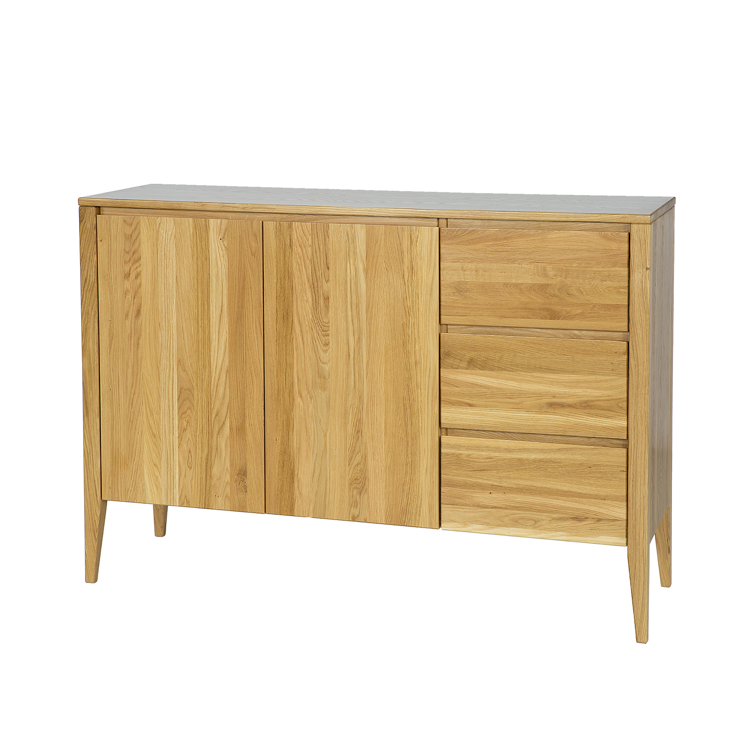 RETRO ąžuolinė komoda KD338 natūralaus ąžuolo spalvos