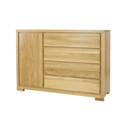 Ąžuolinė komoda CLASSIC KD358 kakavos ąžuolas