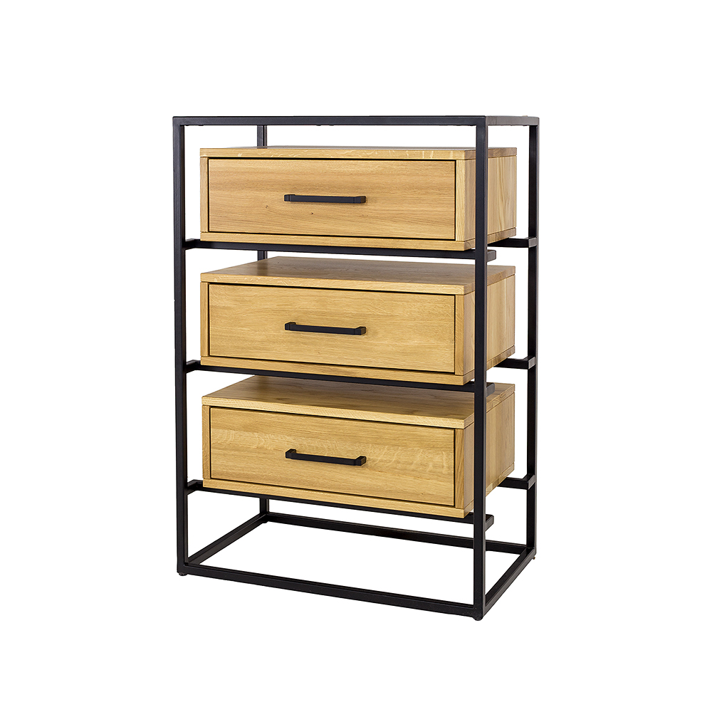 Metalinė ir ąžuolinė komoda METALAS KD370 natūralus ąžuolas