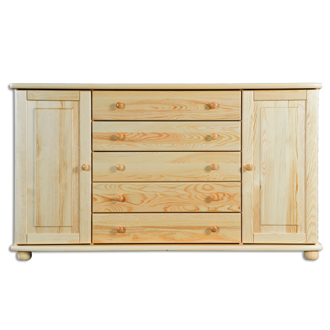 Pušinė komoda MUGO KD164 pušies riešuto spalvos