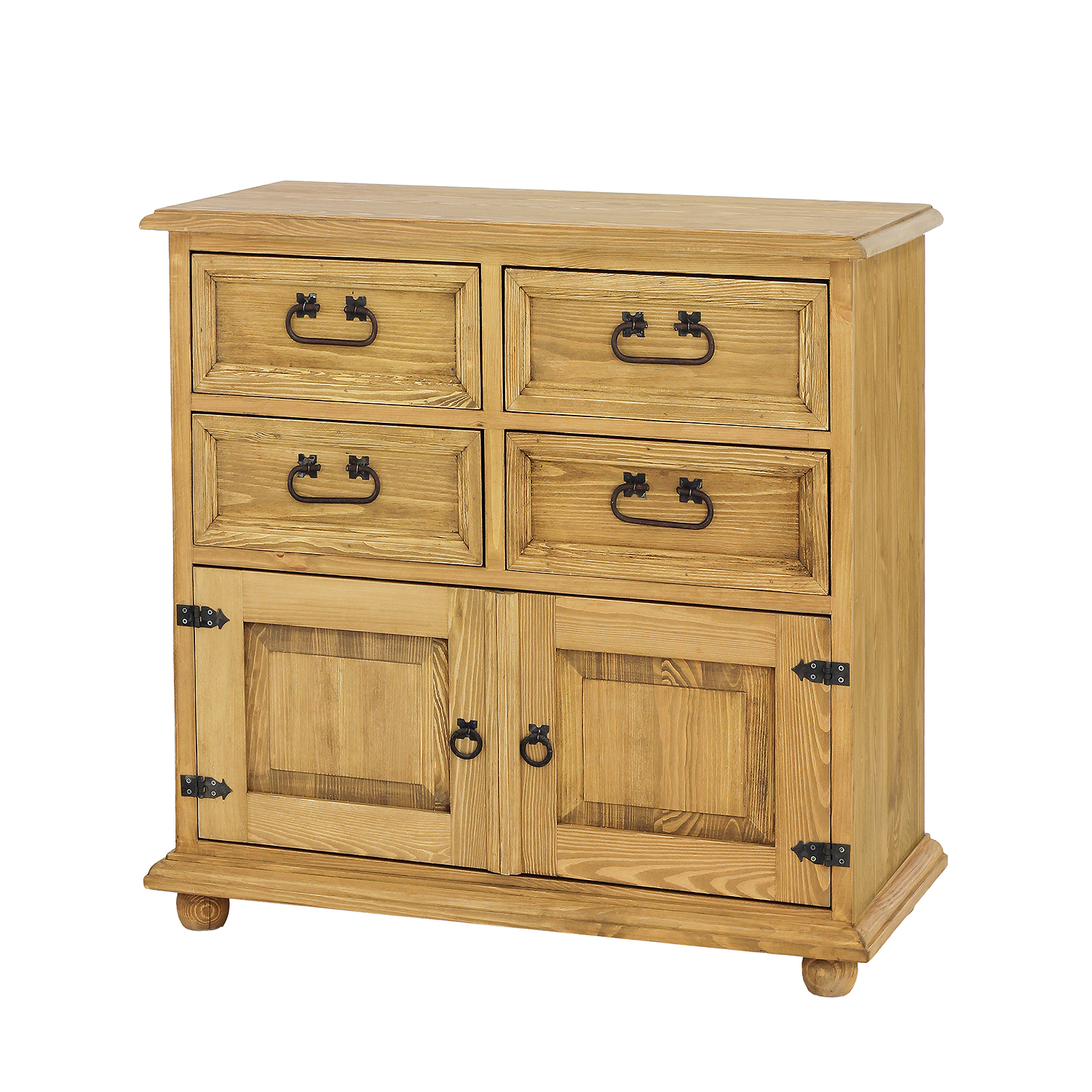 Pušinė komoda RUSTIKAL KD701, pušis, šviesus vaškas