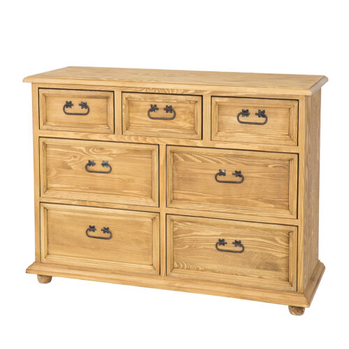 Pušinė komoda RUSTIKAL KD810, pušis, šviesus vaškas