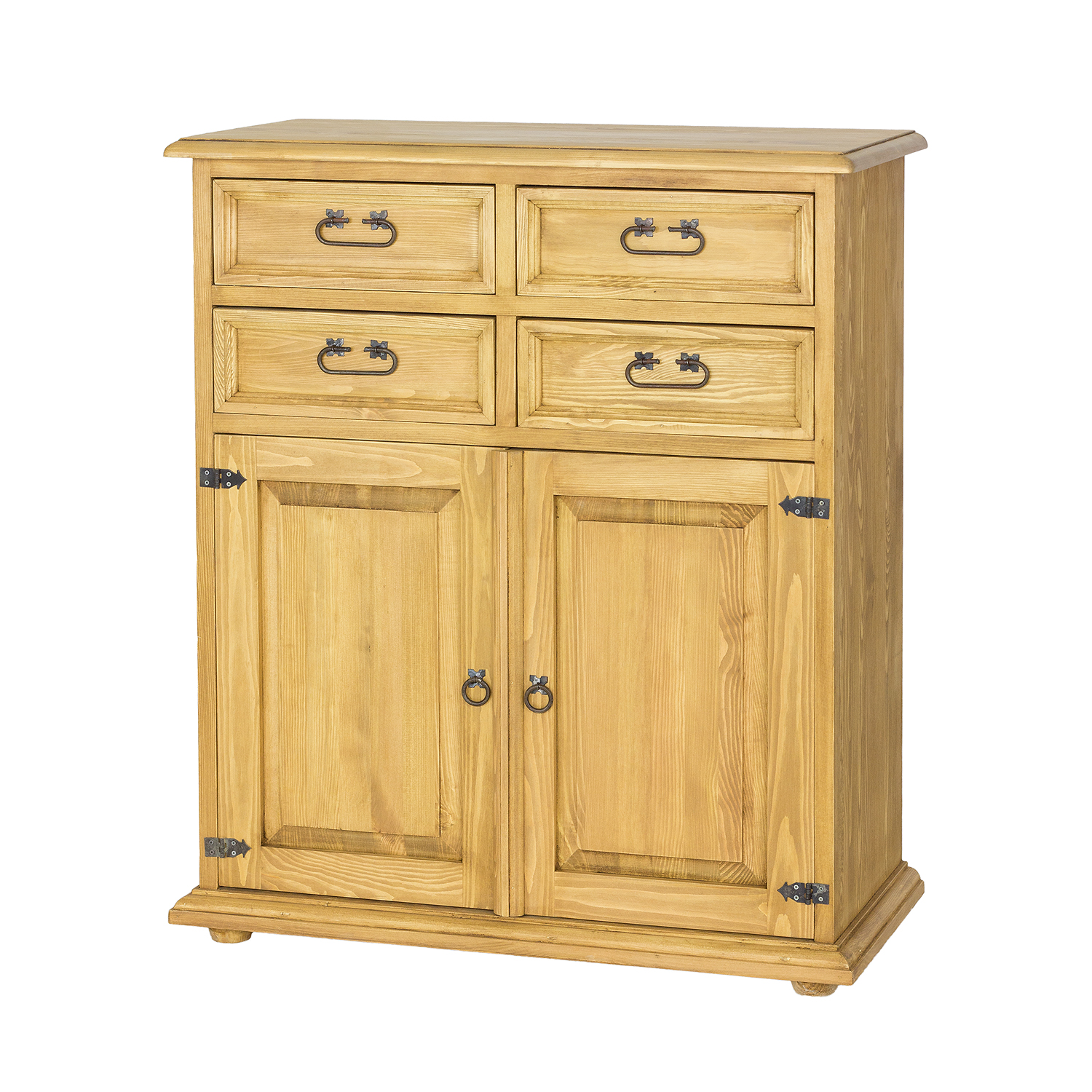 Pušinė komoda RUSTIKAL KD812, pušis, šviesus vaškas