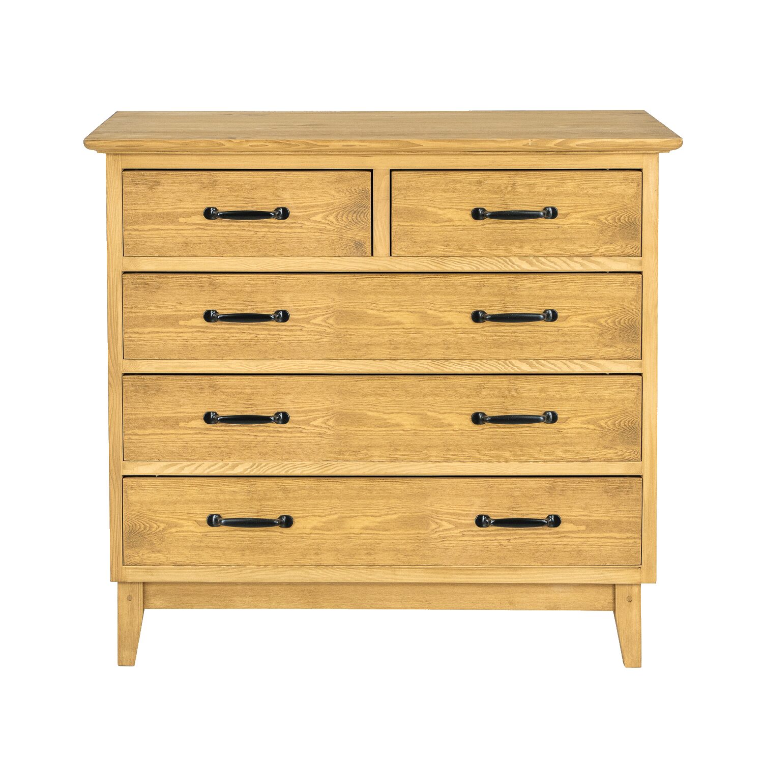 Pušinė komoda RUSTIKAL KD715, pušies balintas vaškas