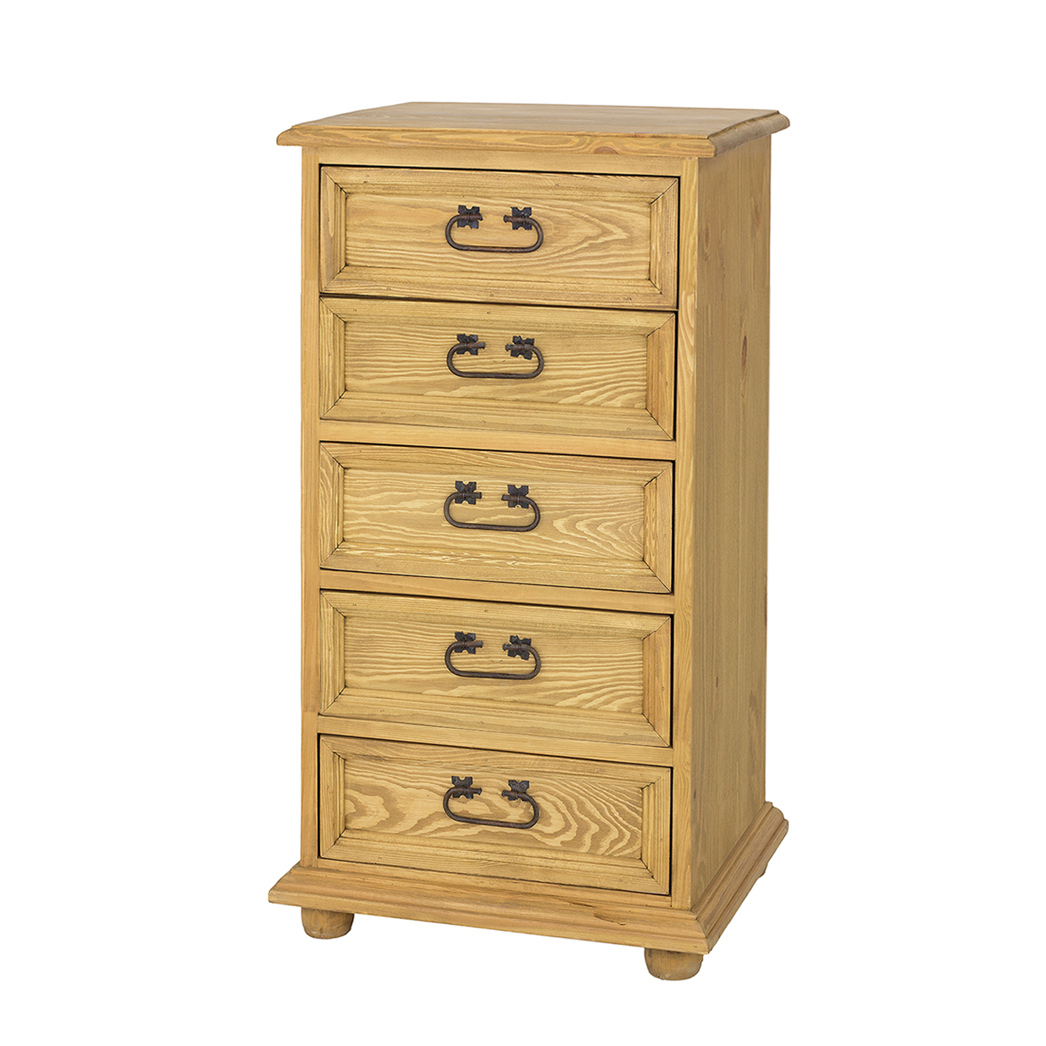 Pušinė komoda RUSTIKAL KD817, pušis, šviesus vaškas