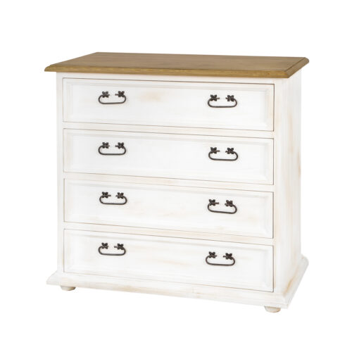 Pušinė komoda RUSTIKAL KD720 antikvarinė pušis balta