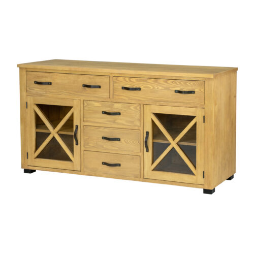 Pušinė komoda RUSTIKAL KD722, baltos pušies patina