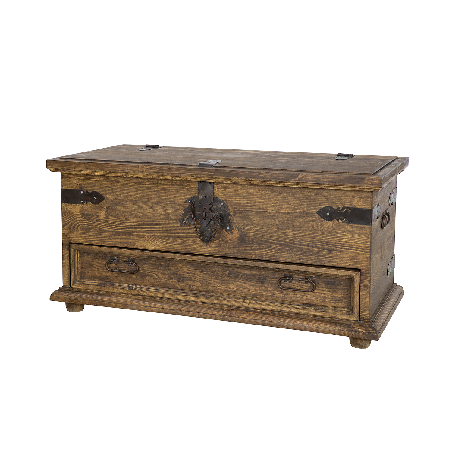 Pušinė komoda RUSTIKAL KS701 antikvarinė pušis balta — изображение 9