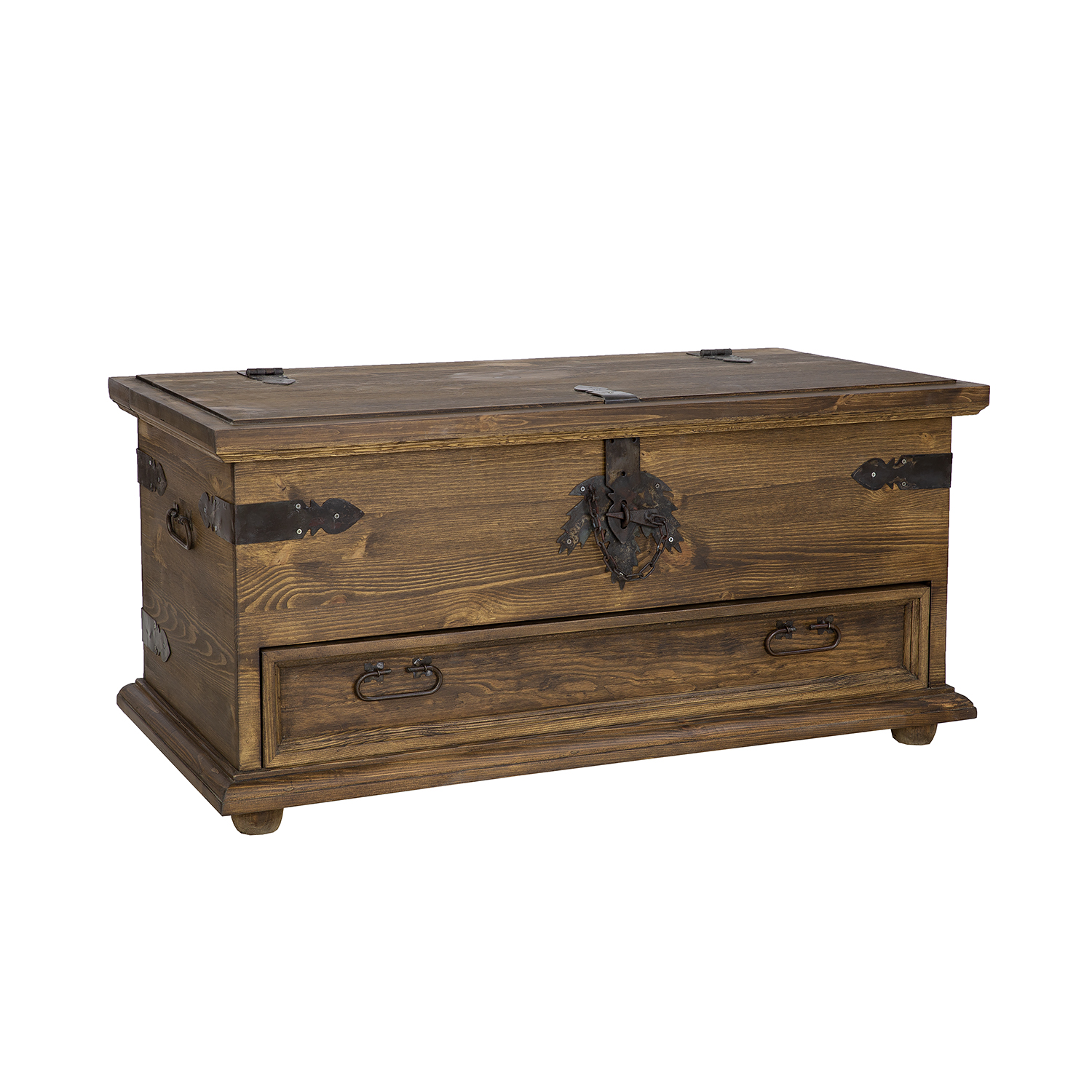 Pušinė komoda RUSTIKAL KS701 antikvarinė pušis balta — изображение 11