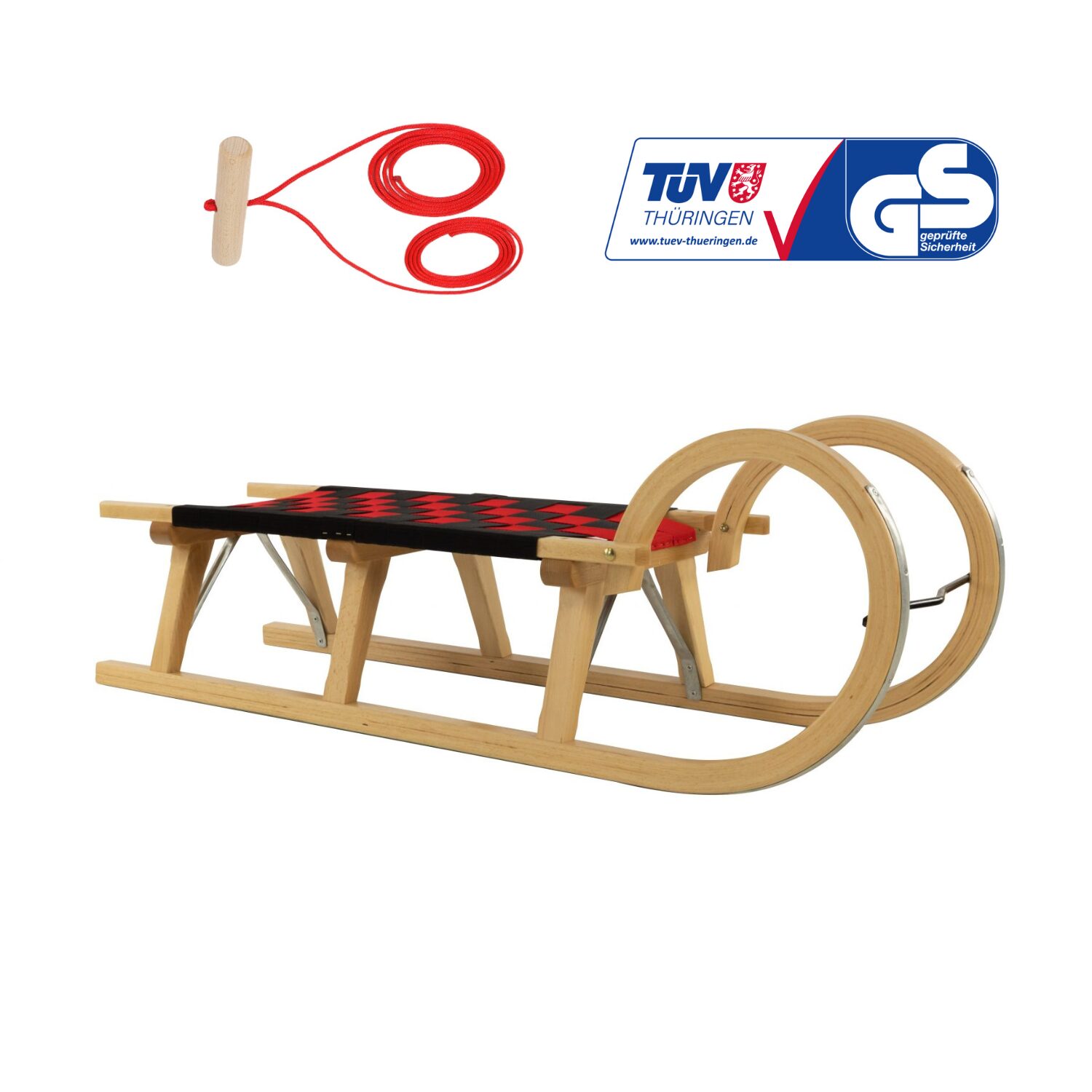 Medinės rogės AD322/D110/AD299 Komplektas su virvele DUO HOLL natūralus bukas