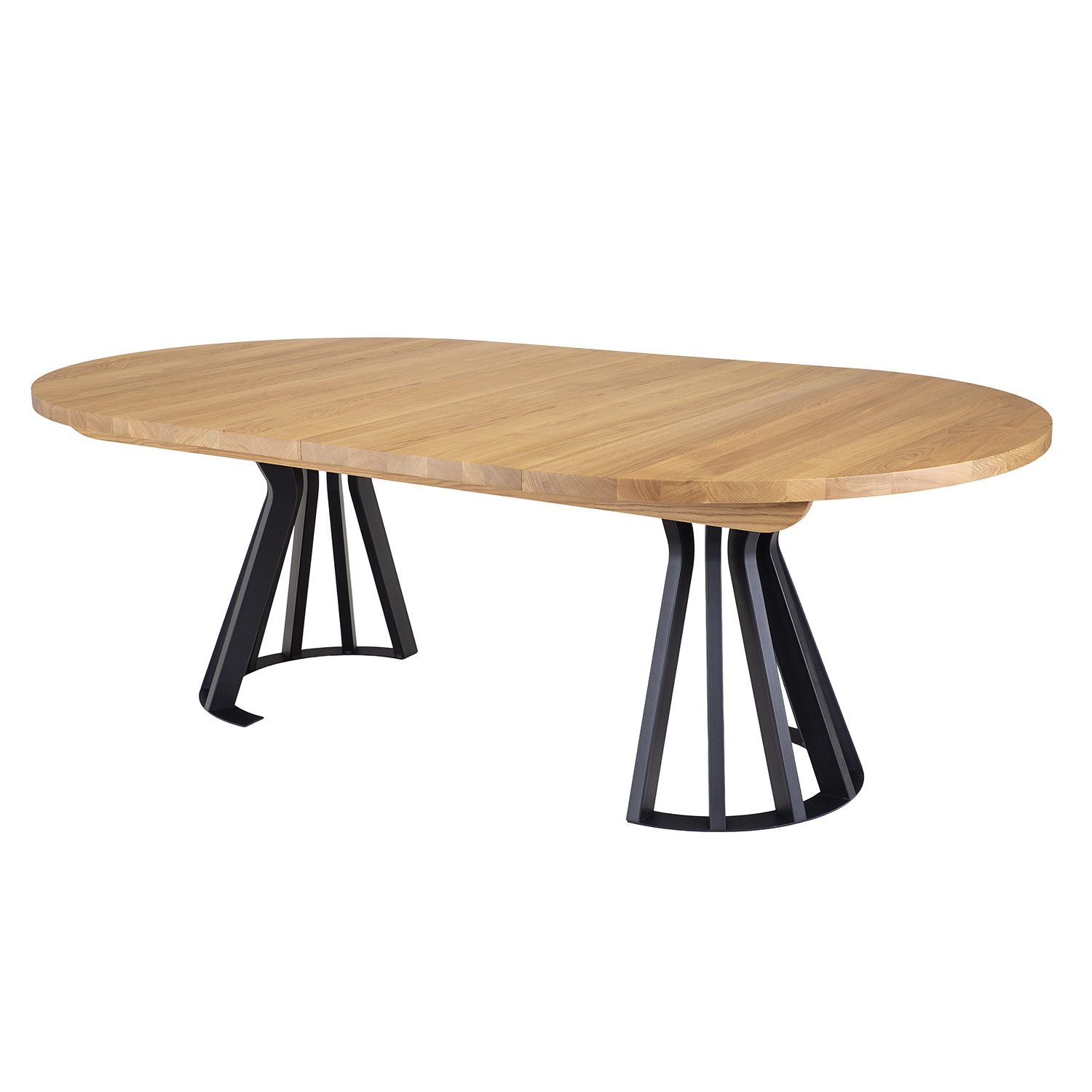 Metalinis ir ąžuolinis stalas ST316 natūralus ąžuolas