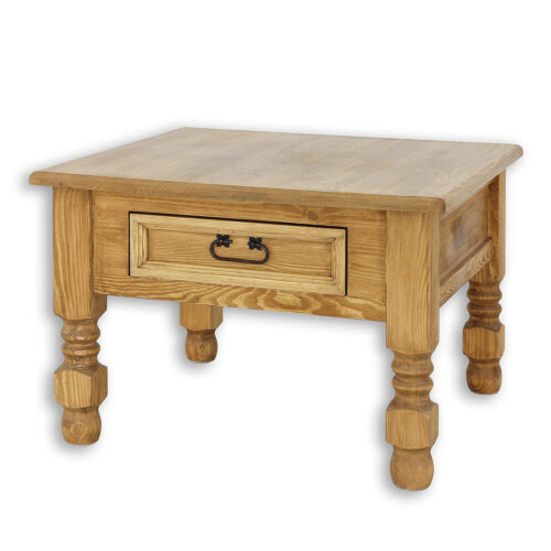 pušies kavos staliukas ST705 antikvarinė balta pušis