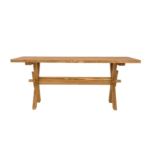 Pušinis stalas ST716, pušies rudos spalvos vaškas