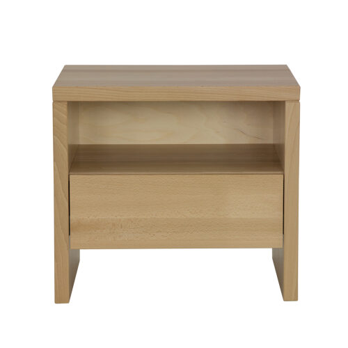 Buko spalvos naktinis staliukas VIP SN112 buko ir vyšnios spalvos