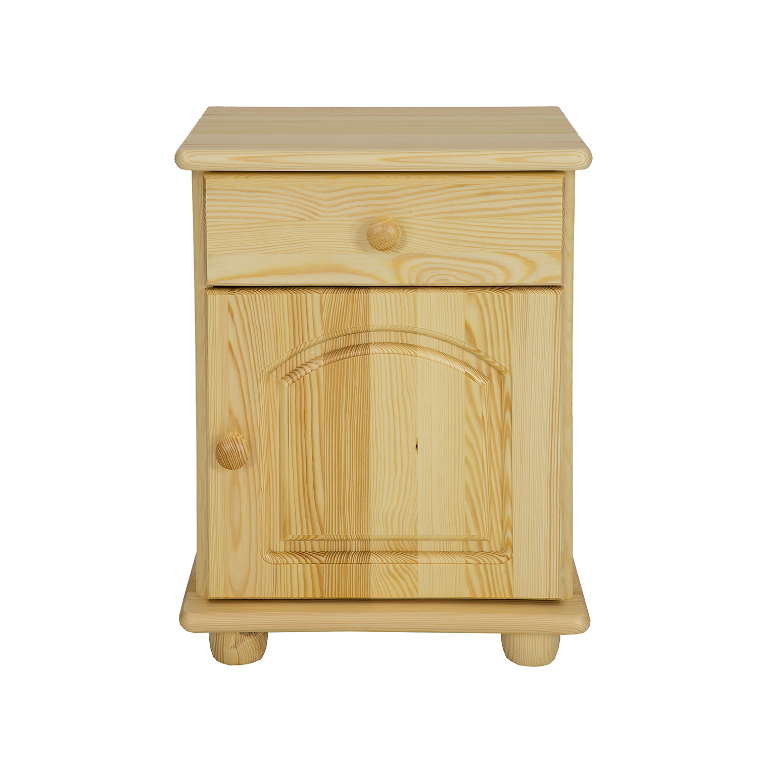 Pušinis naktinis staliukas CORSICA SN104 KAIRĖ Pušis ąžuolas