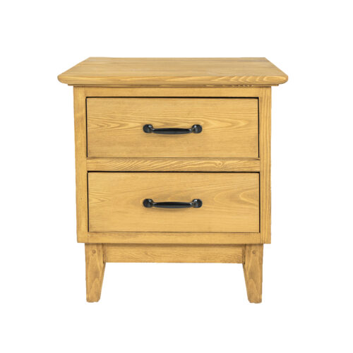 RUSTIKAL SN705 naktinis staliukas, balta patina, pušis