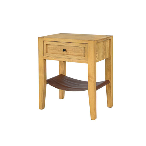 RUSTIKAL SN706 naktinis staliukas, pušis, rudas vaškas