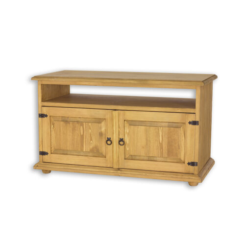 Pušinė TV spintelė RUSTIKAL RV700 antikvarinė pušis balta