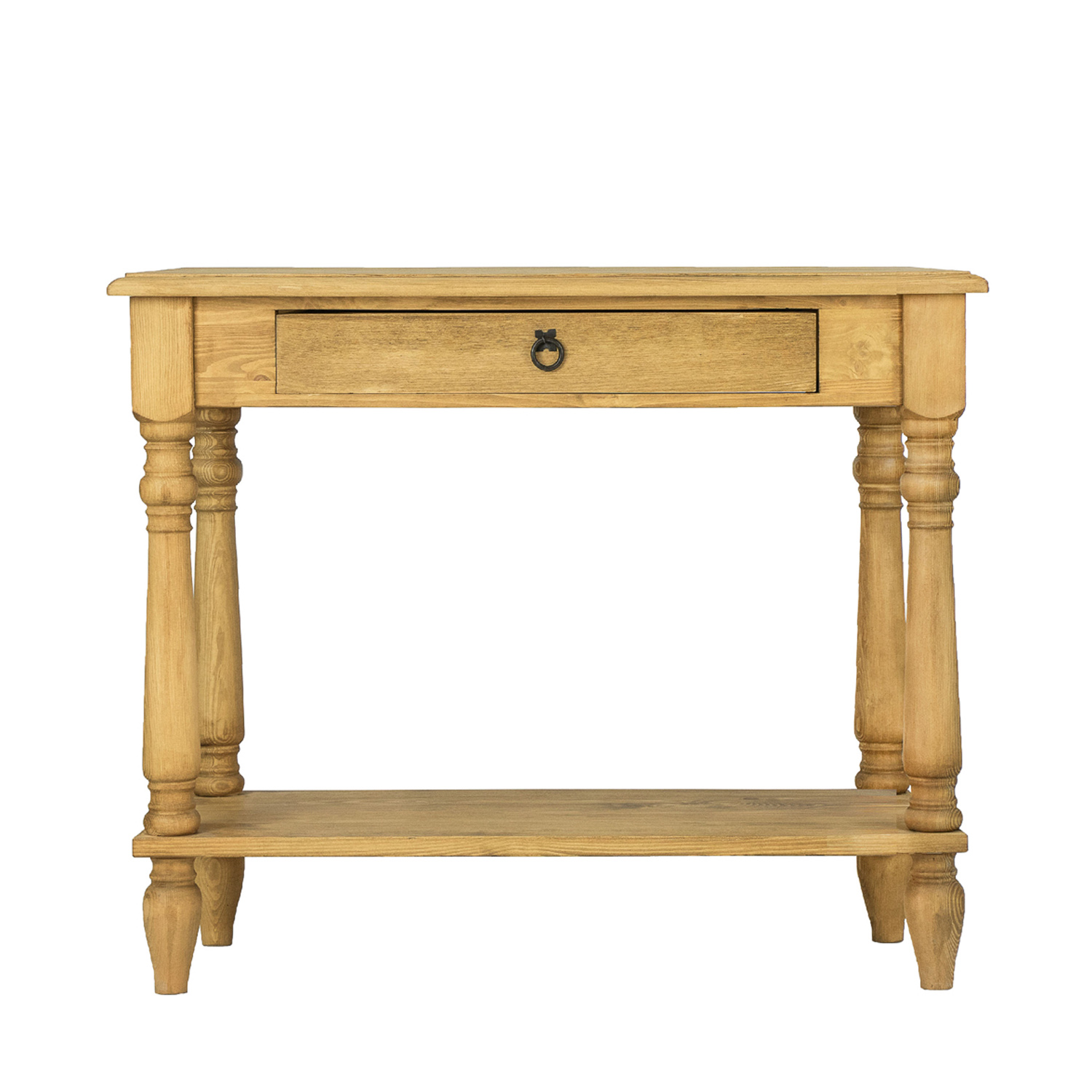 Pušinis tualetinis staliukas RUSTIKAL LT703 antikvarinė pušis, baltas