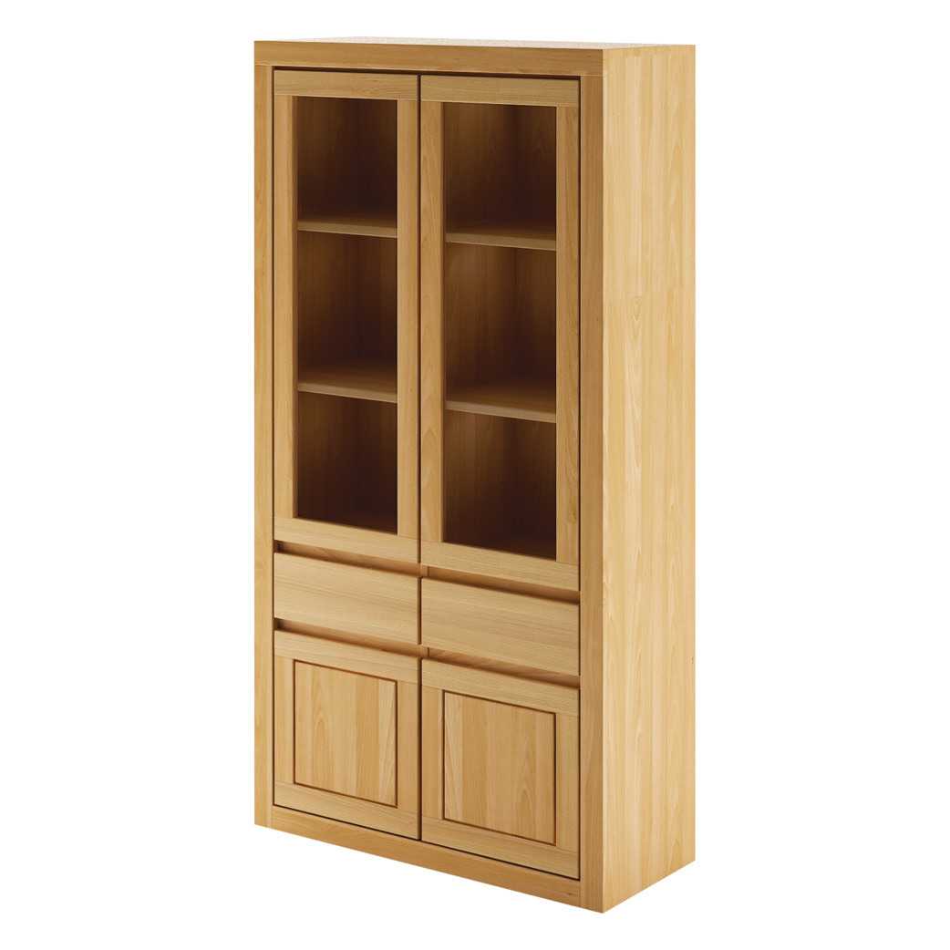 VIP ąžuolinė vitrina KW302 tamsaus ąžuolo