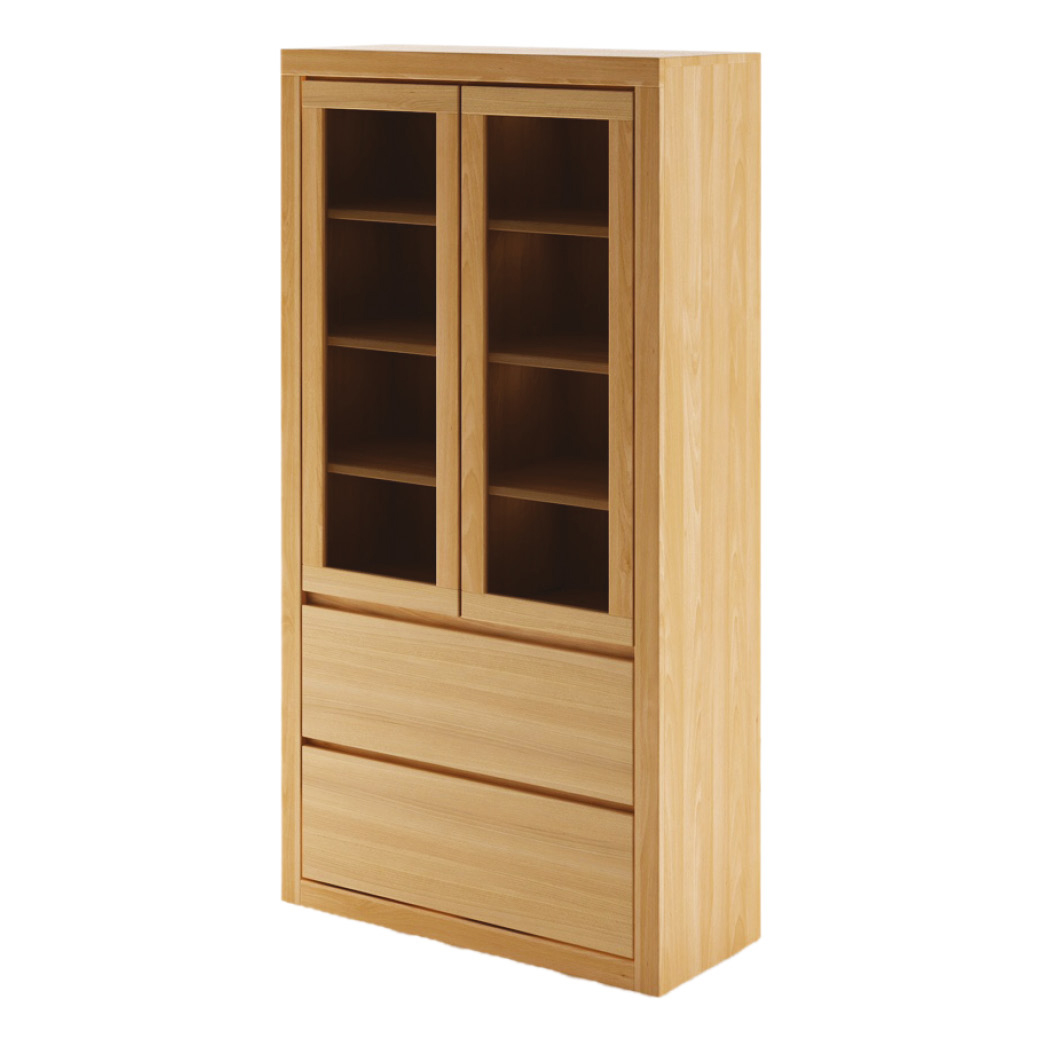 Ąžuolinė vitrina VIP KW307 kakavos ąžuolo spalvos